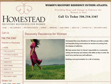 Tablet Screenshot of homesteadrecovery.com